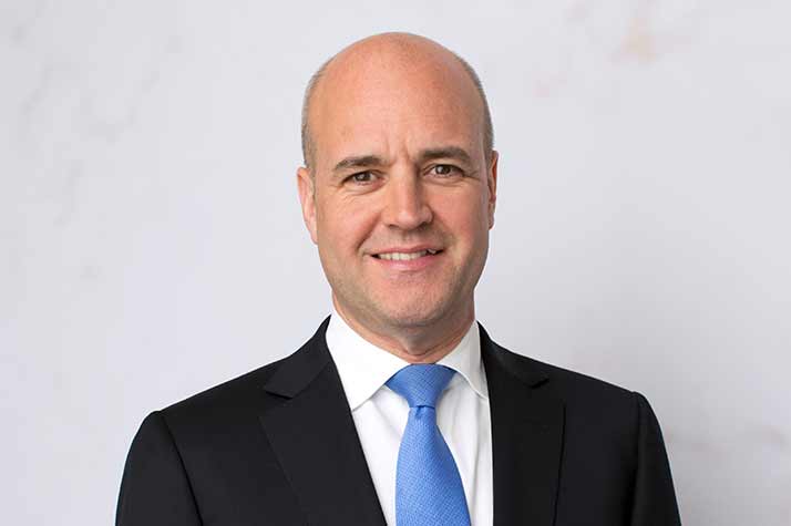 Portrait of Fredrik Reinfeldt.