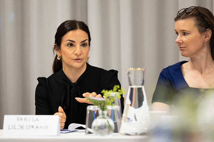 Minister for Culture Parisa Liljestrand and Karin Svanborg-Sjövall, State Secretary to the Minister for Culture. 
