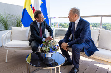 Prime Minister Ulf Kristersson och Prime Minister of Poland Donald Tusk.