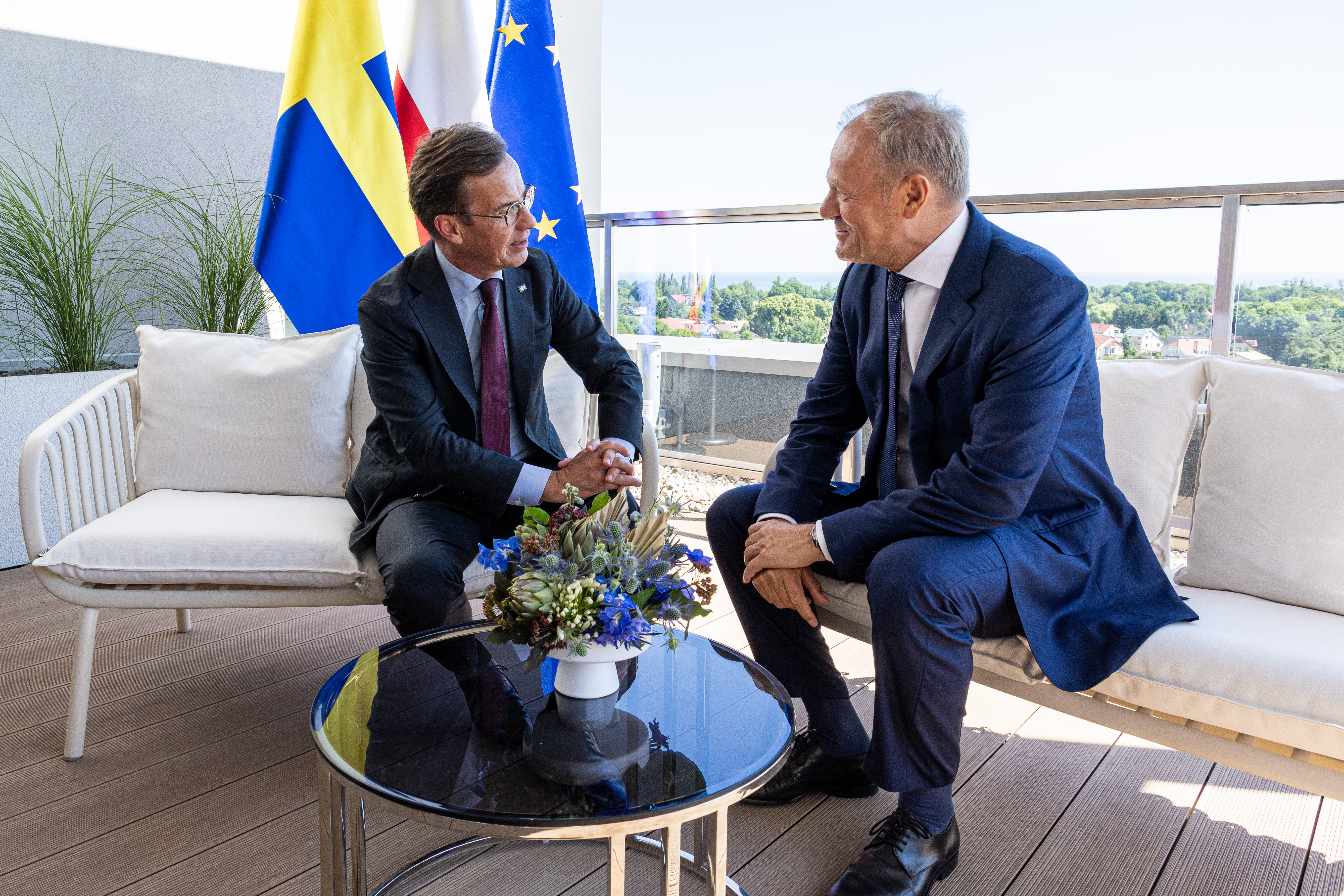 Prime Minister Ulf Kristersson och Prime Minister of Poland Donald Tusk.