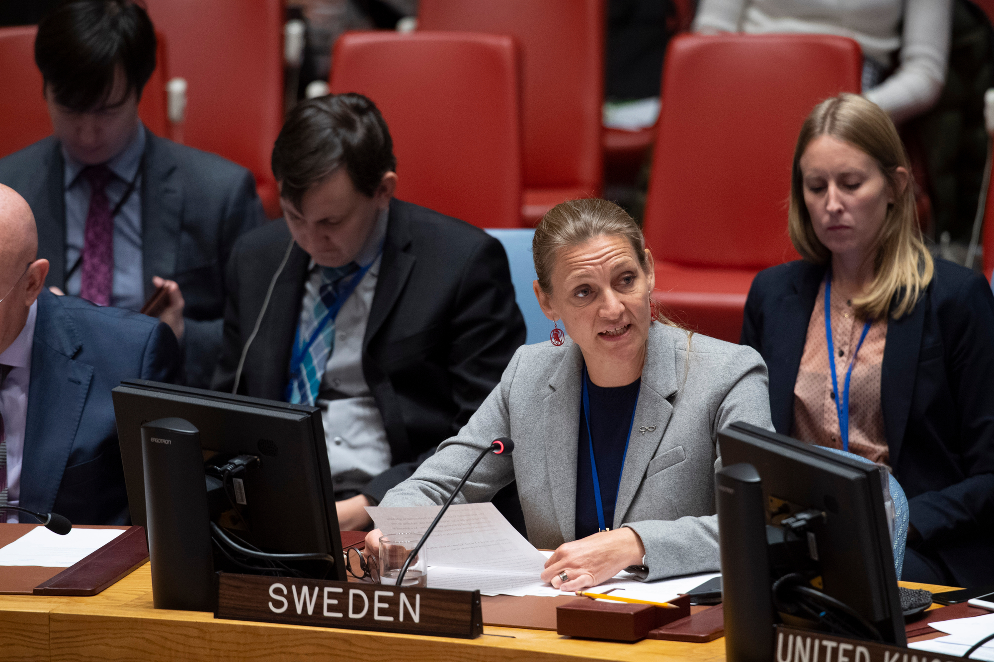Irina Schoulgin Nyoni speaking at the UN security council.